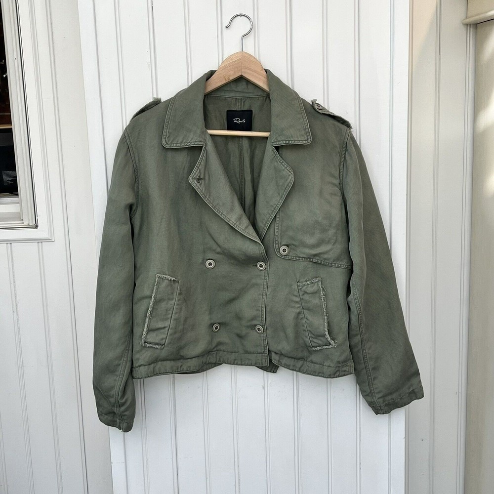 Rails Size S Barclay Crop Utility Jacket Olive Gr… - image 2